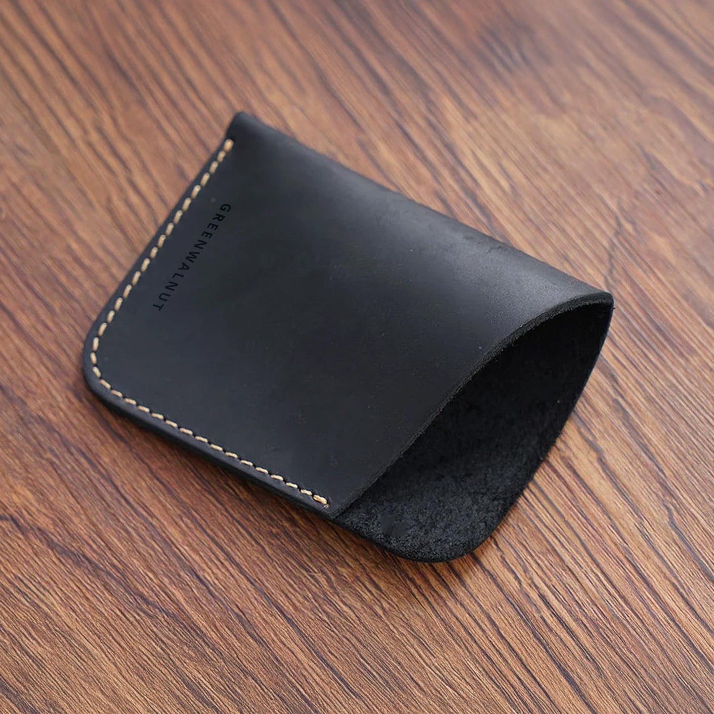 Minimalist Pure Leather Card Holder | Slim Handmade Leather Wallet