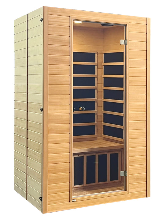 Blisspod | Vienna | Far Infrared Sauna Canadian Hemlock Very Low EMF Sauna, 4 Heaters – 2 Persons
