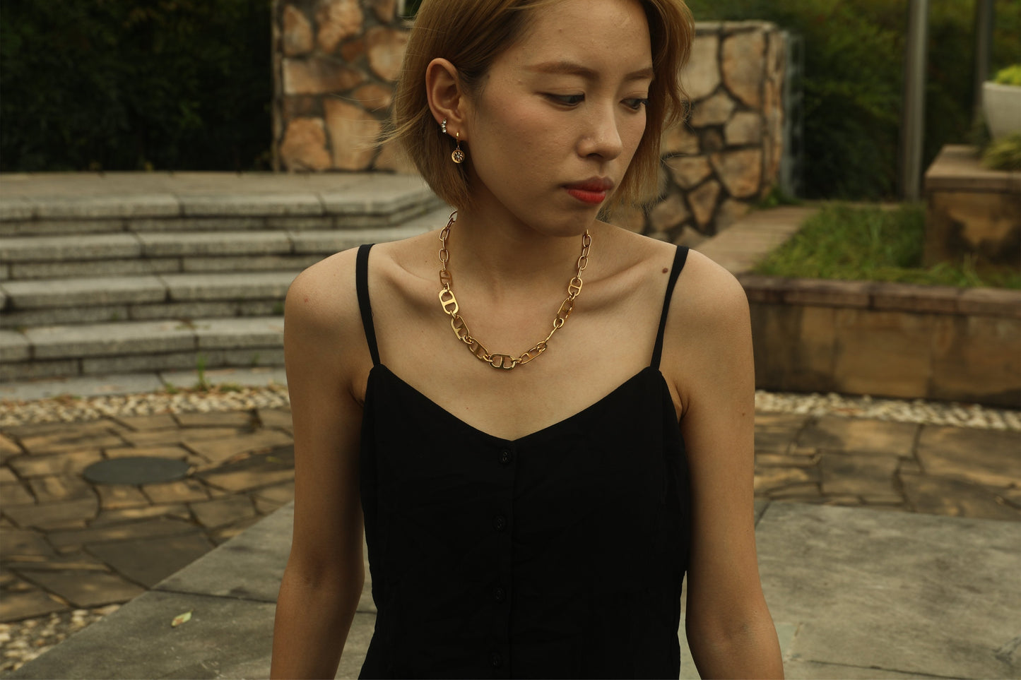 ZOIE: Duo Chain Link Statement Necklace