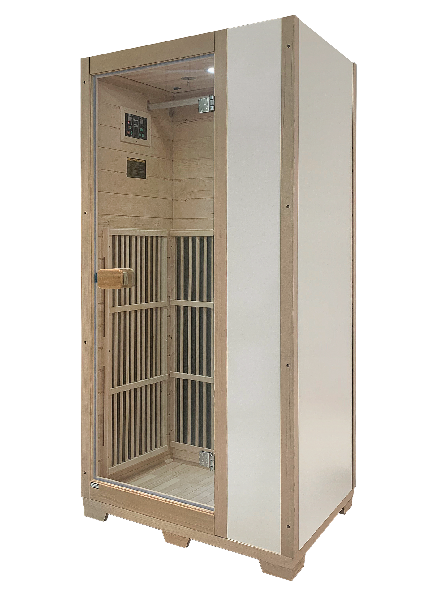 Blisspod | Vienna | Far Infrared Sauna | Canadian Hemlock Very Low EMF | 72.8"H x 35.4"W x 25.6"D | 1 Person