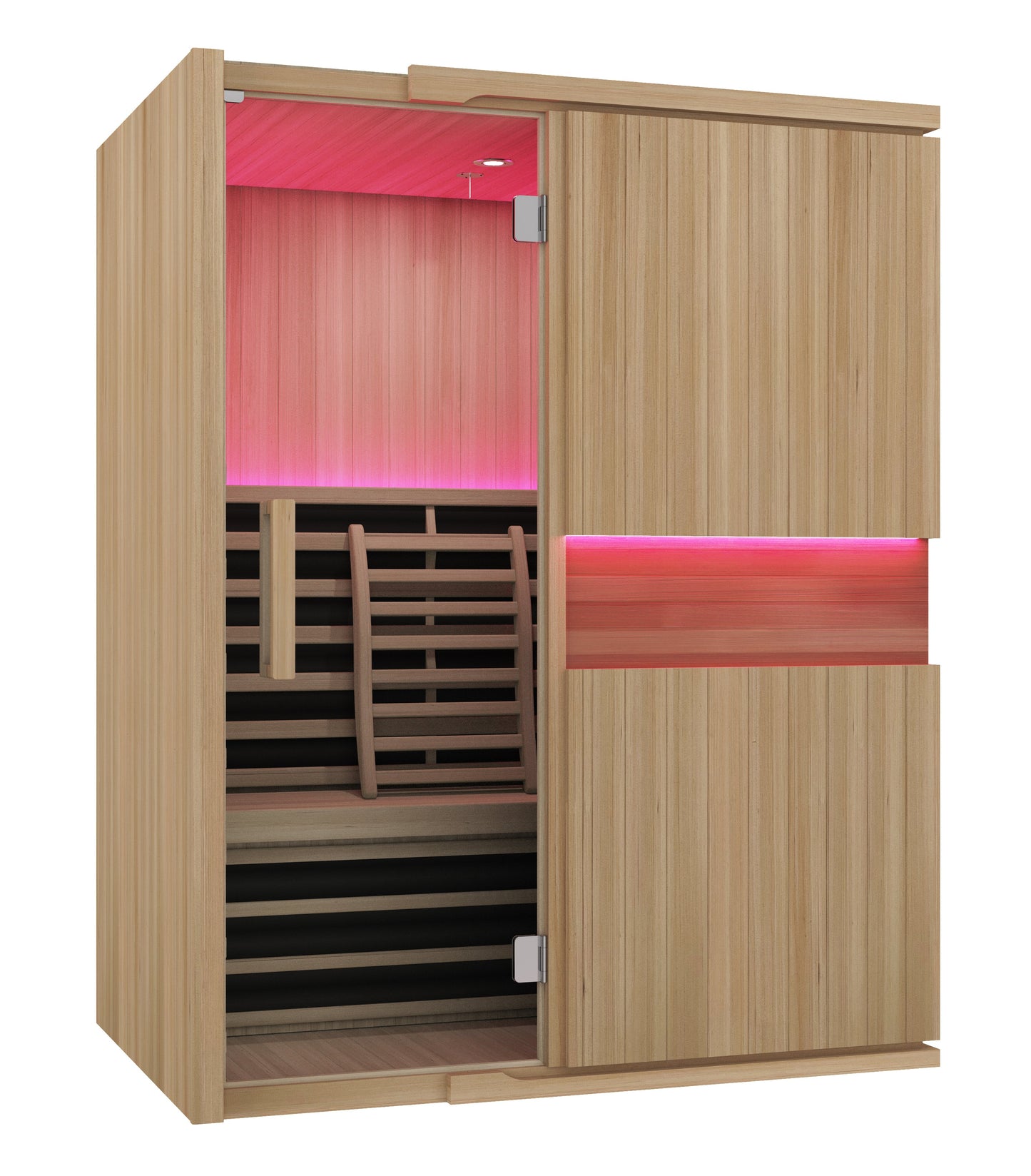 Blisspod | Milano | Full Spectrum Sauna Canadian Hemlock Ultra Low EMF, 7 Far Infrared & Red Glass Heater & Chromotherapy – 3 Person