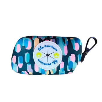 Lila Pawtique Waste Bag Pouch Holder Amazônia Tribe