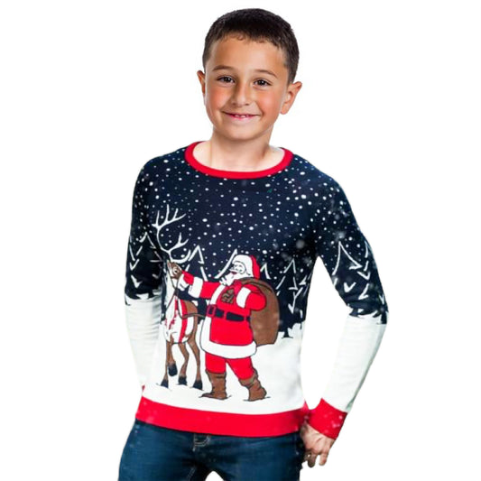 Santa And Reindeer  Sweater