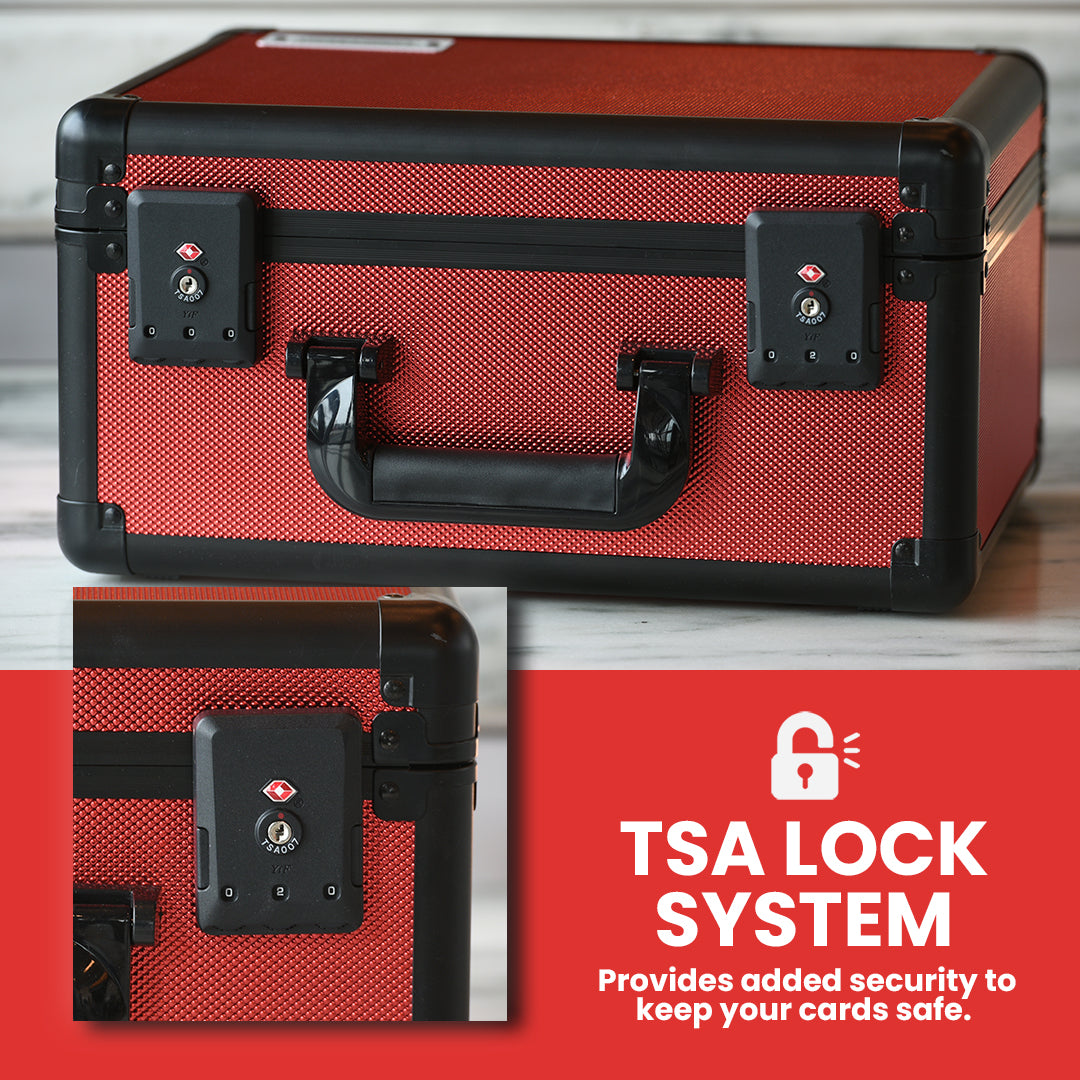 EVORETRO Aluminum Graded Card Storage Box, TSA Lock