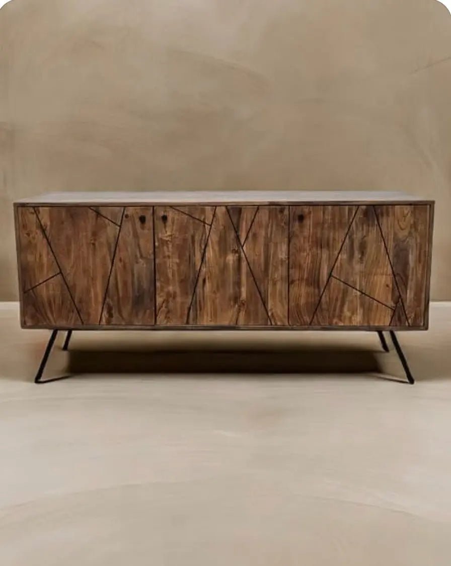 Buffet style Mid-Century en bois D'Acacia