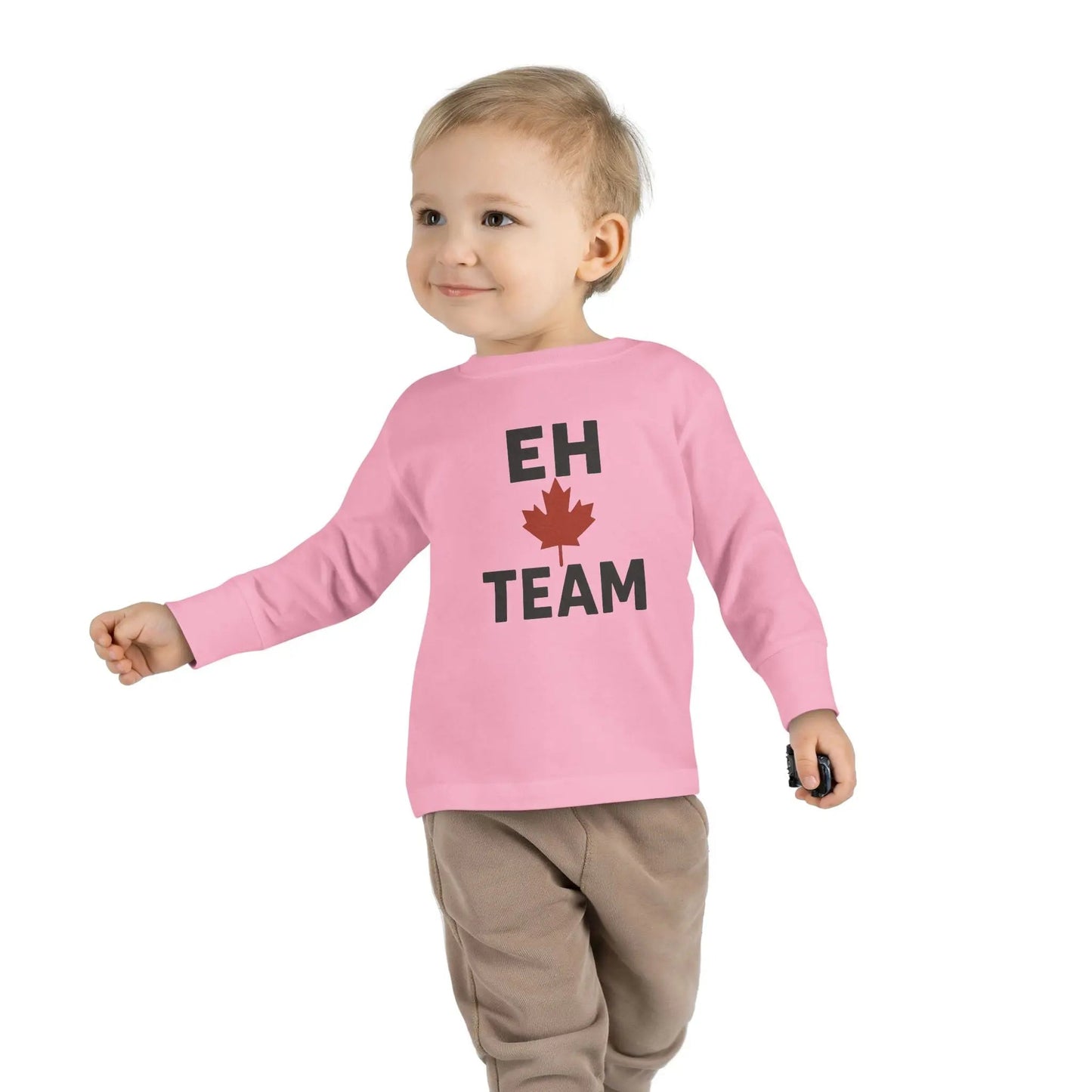 Maple Stick "Eh Team" Toddler Long Sleeve Tee – Maple Leaf Pride