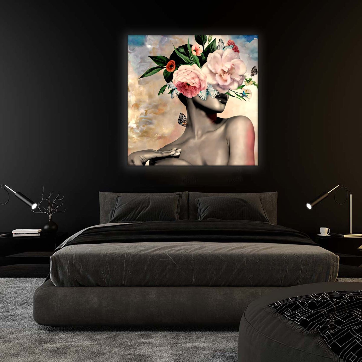 Wall Art Flower Head- Fine Art Canvas