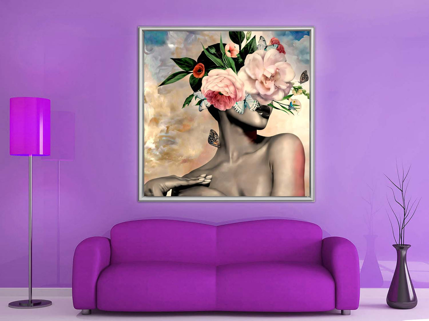 Wall Art Flower Head- Fine Art Canvas