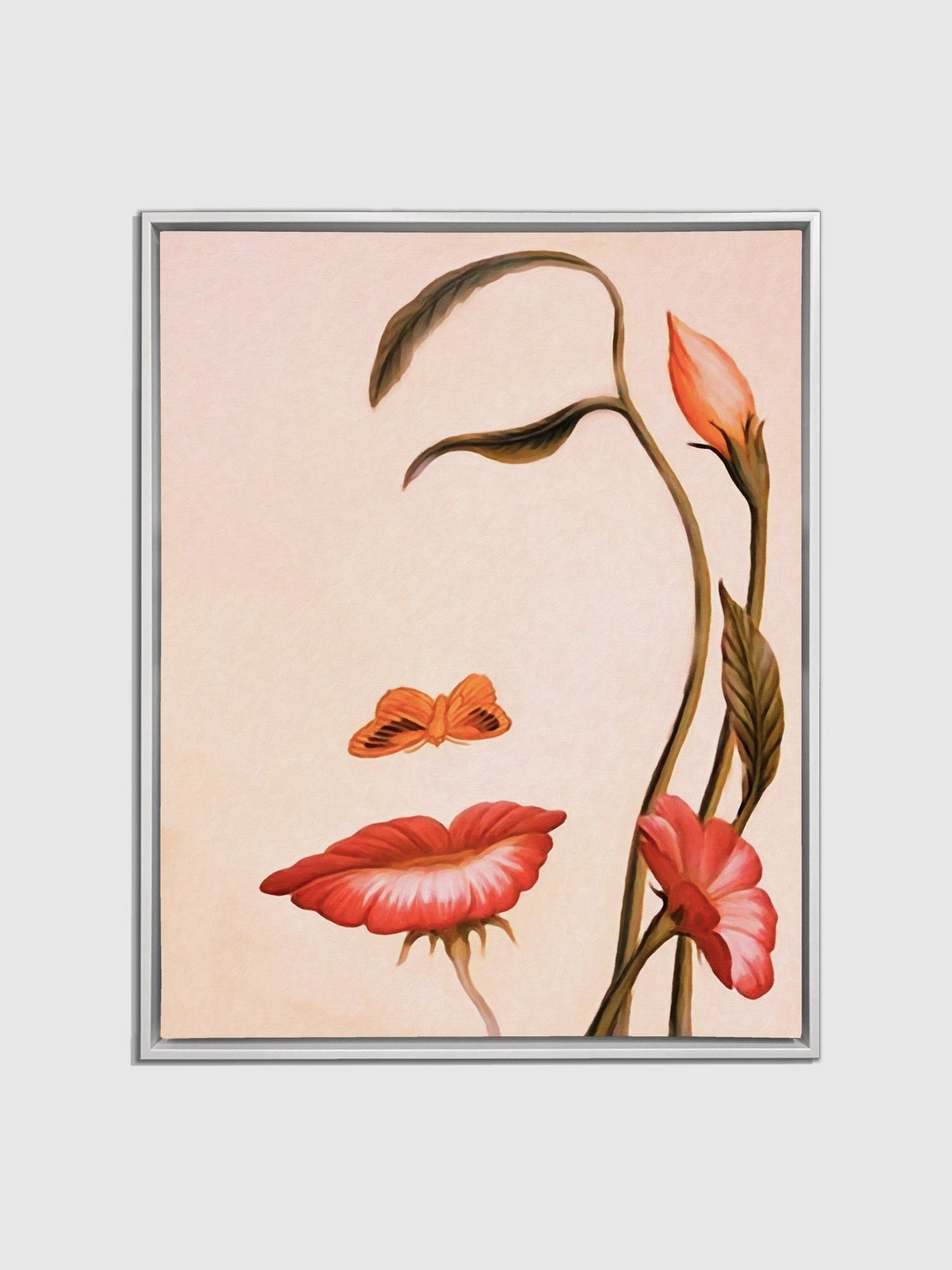 Wall Art Abstract Flower Face- Fine Canvas