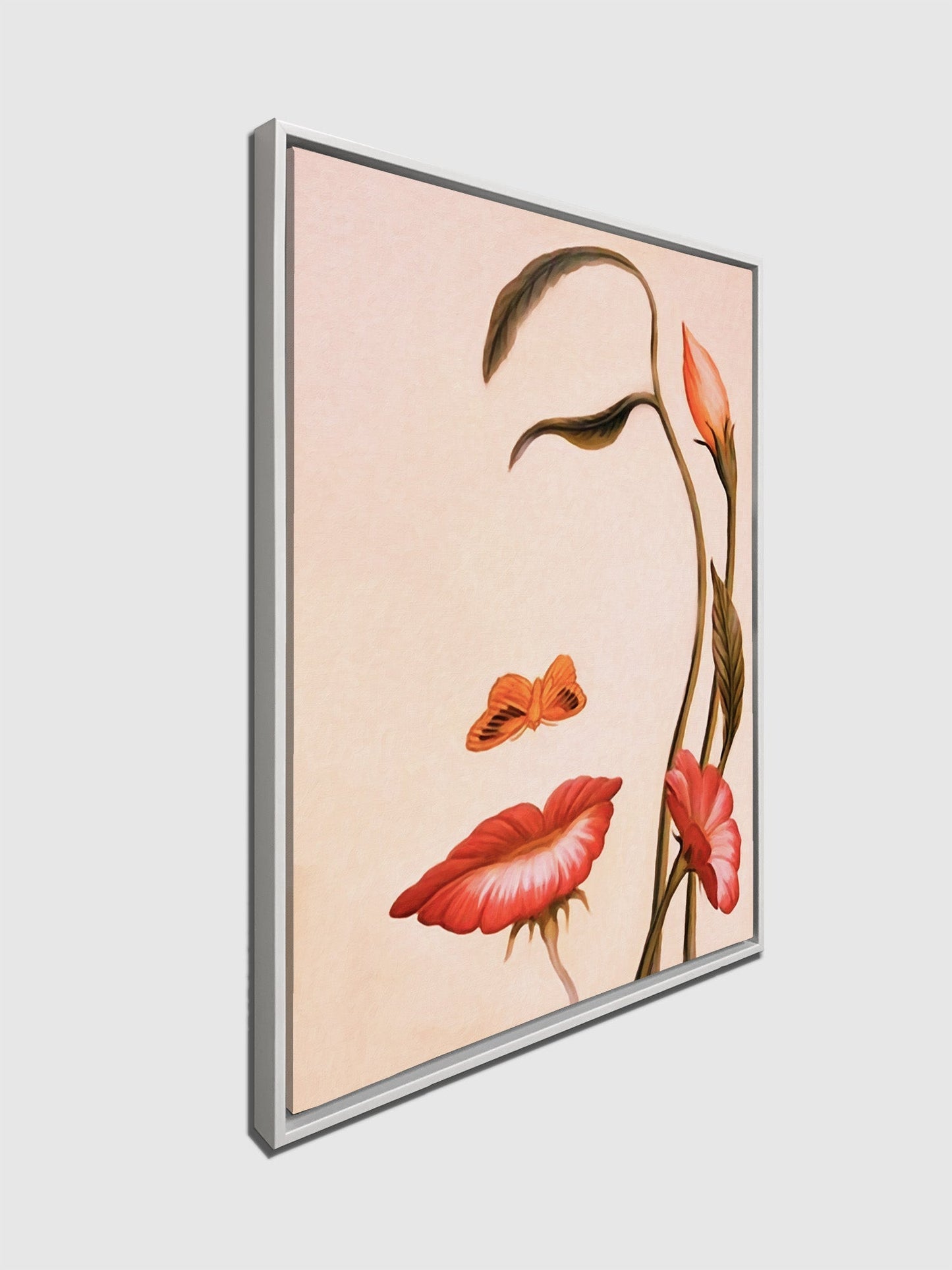 Wall Art Abstract Flower Face- Fine Canvas