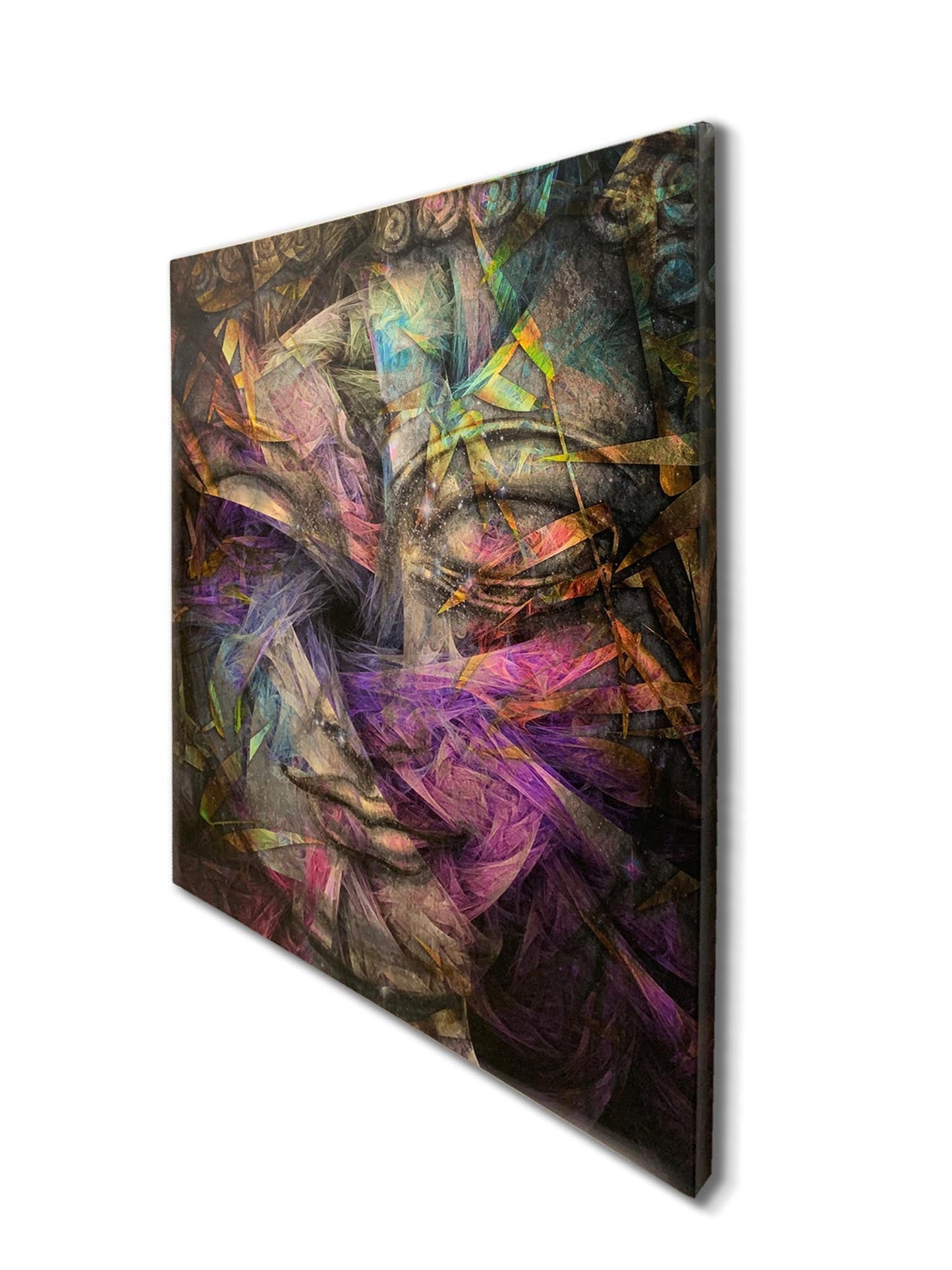 Wall Art Dimensional Buddha -Fine Art Canvas