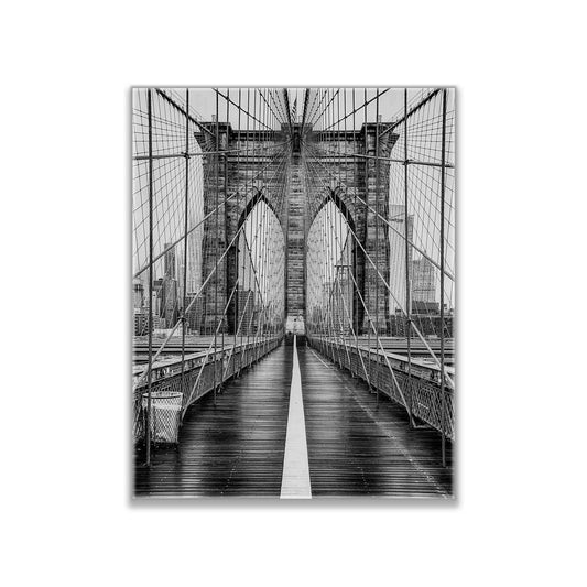 Brooklyn Bridge in Black & White-Skyline Wall art