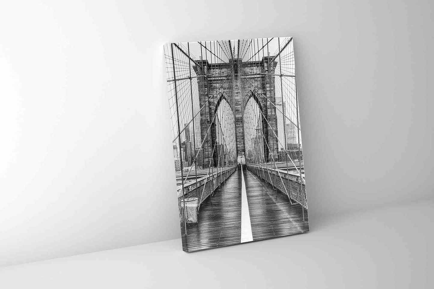 Brooklyn Bridge in Black & White-Skyline Wall art