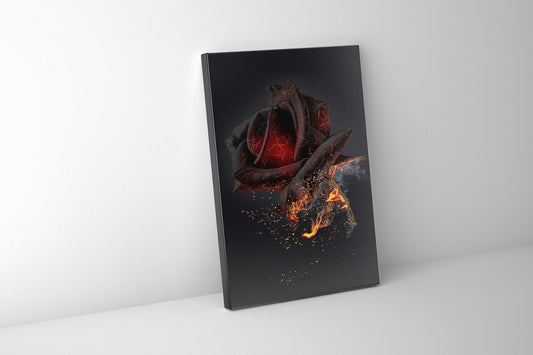 Canvas Print-Burning Rose-Wall art