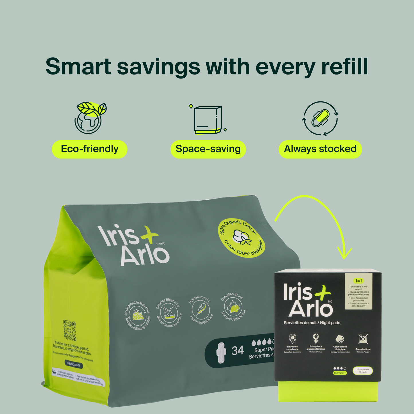 100% Organic Cotton Super Pads