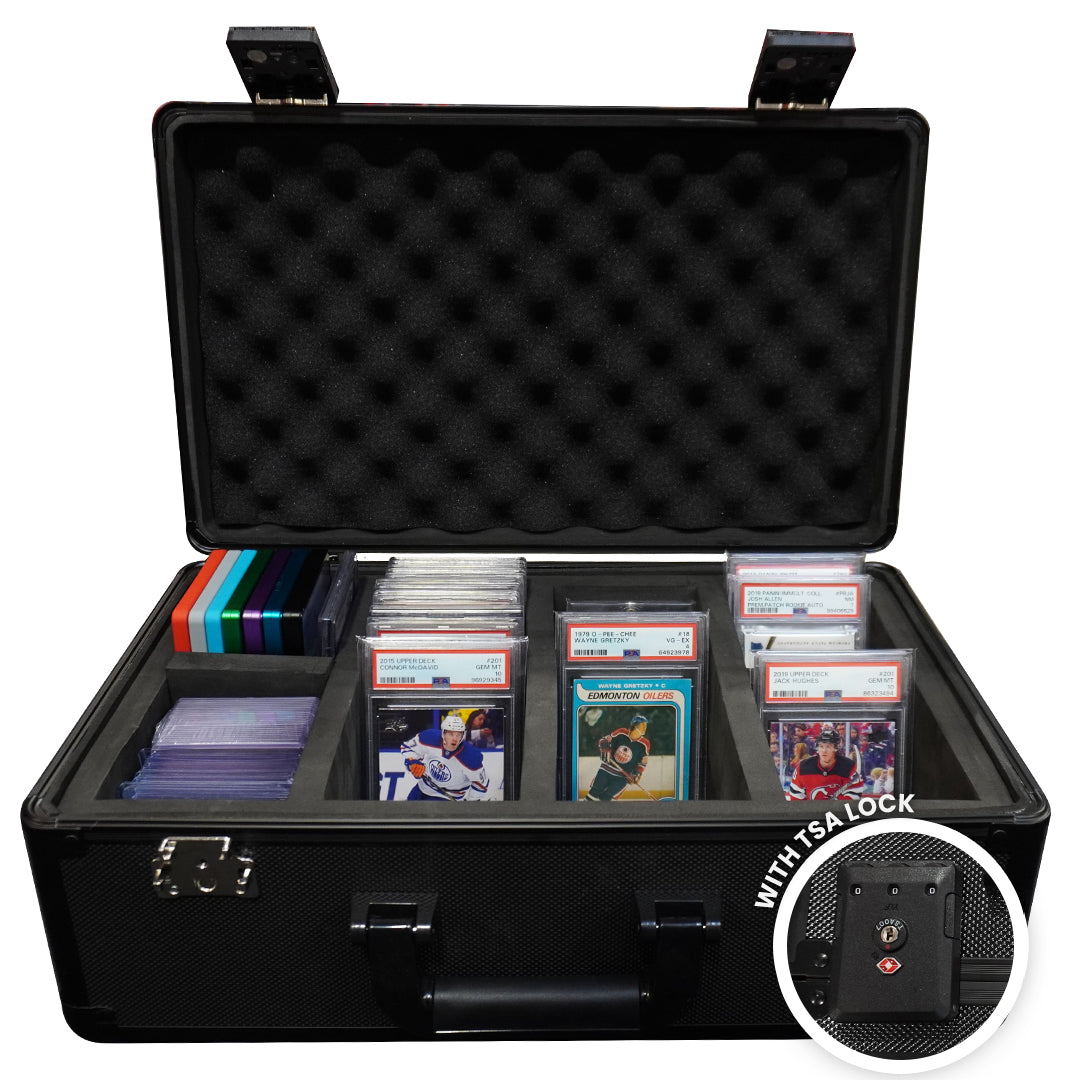 EVORETRO Aluminum Graded Card Storage Box, TSA Lock