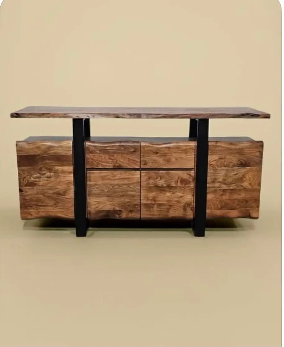 Buffet en bois d'Acacia live edge