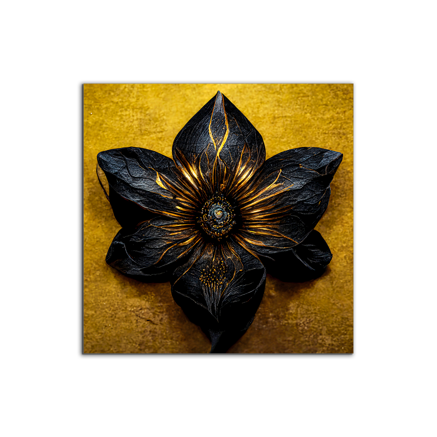 Canvas Print- Black Flower- Wall Art