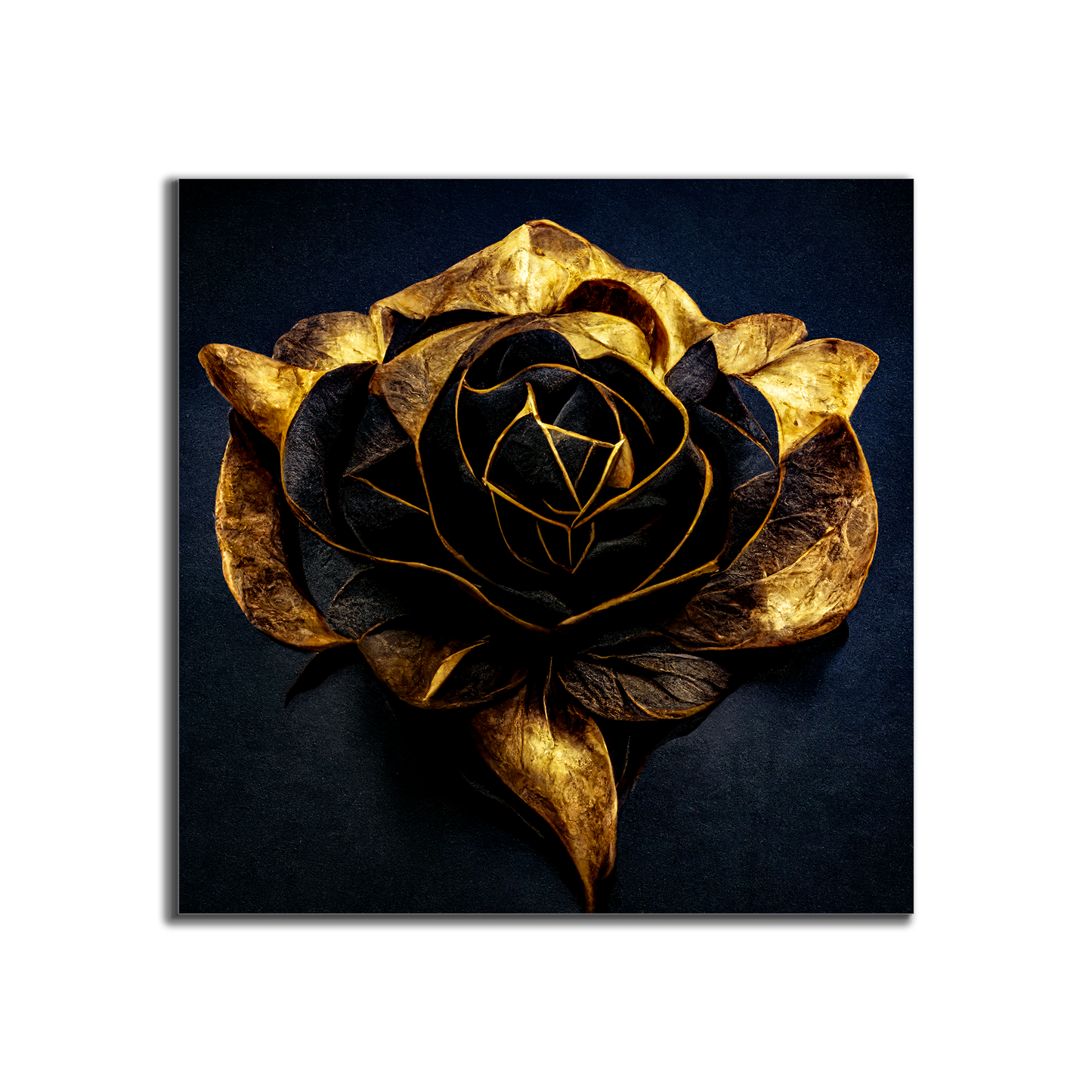 Canvas Print-Black and Gold Flower-Wall Art