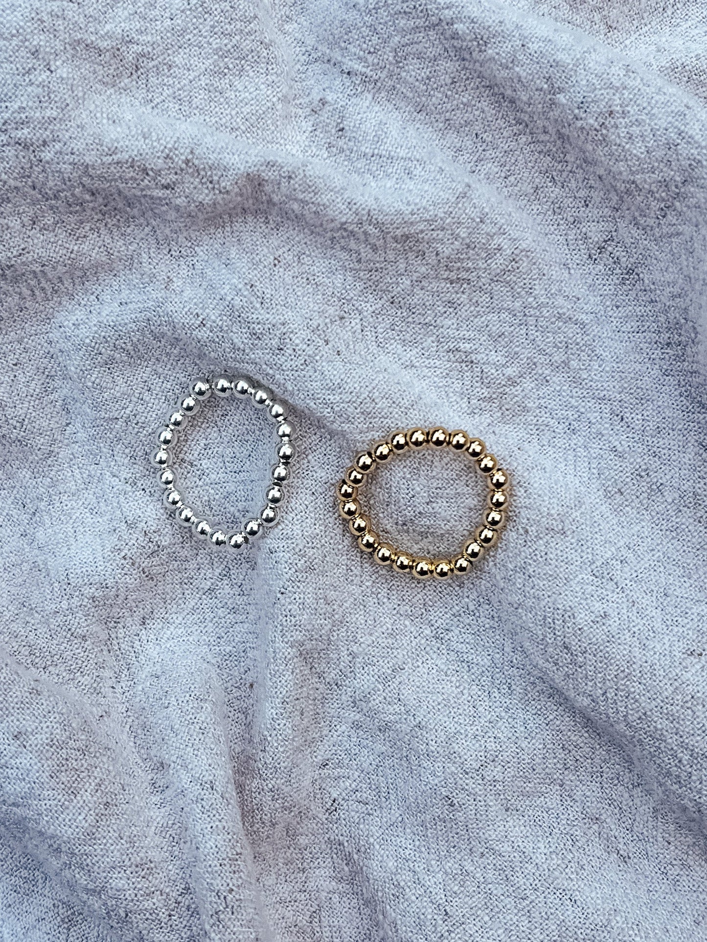 3mm Beaded Rings in 14K Gold Filled or Sterling Silver
