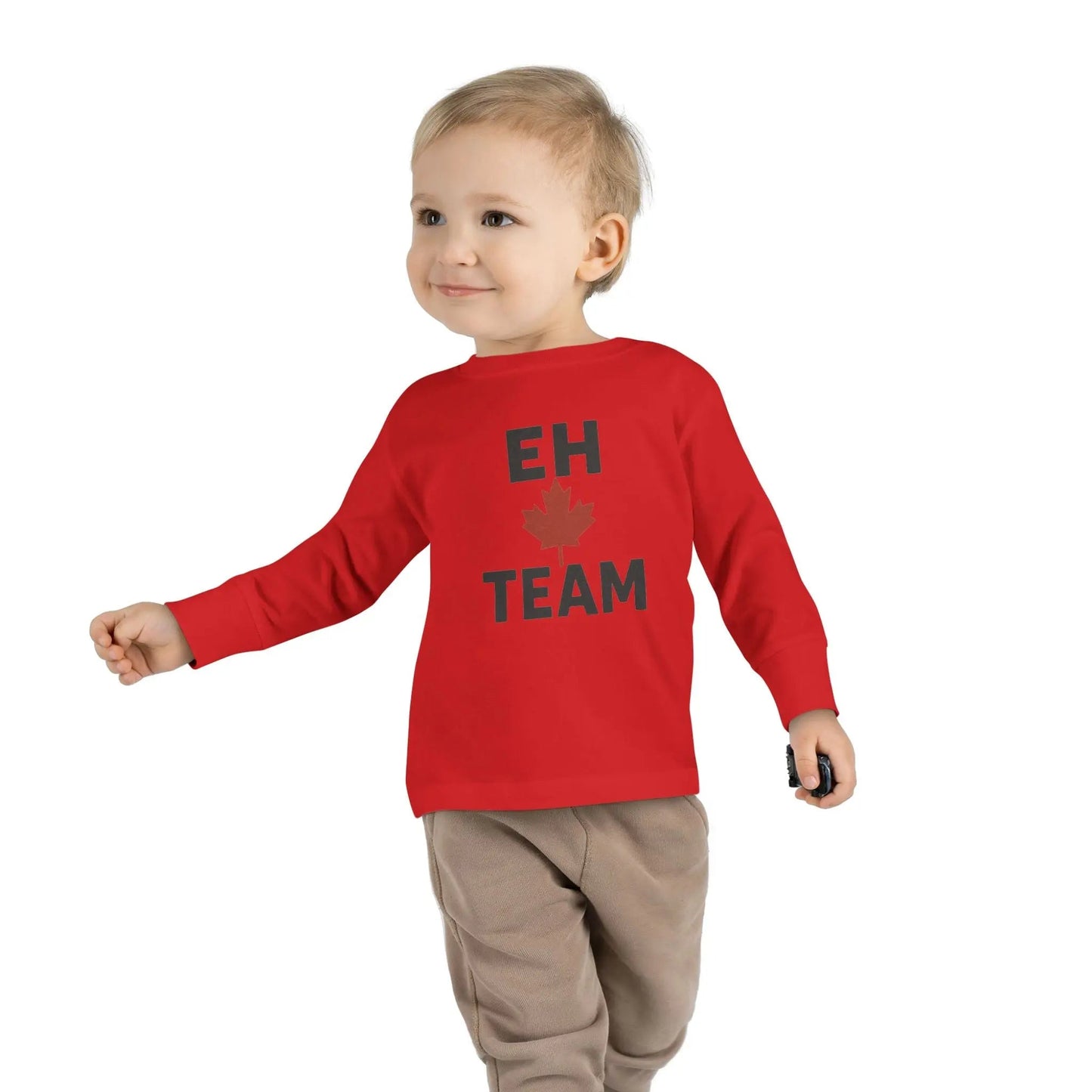 Maple Stick "Eh Team" Toddler Long Sleeve Tee – Maple Leaf Pride