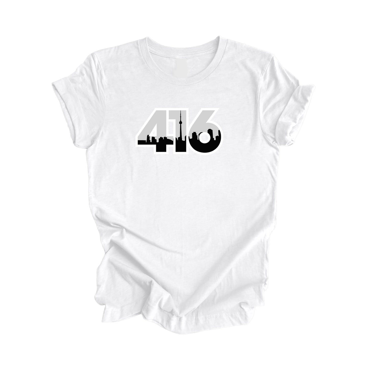 416 Toronto Ontario Canada Area Code City Skyline Gift - Unisex T-Shirt - Inspired X
