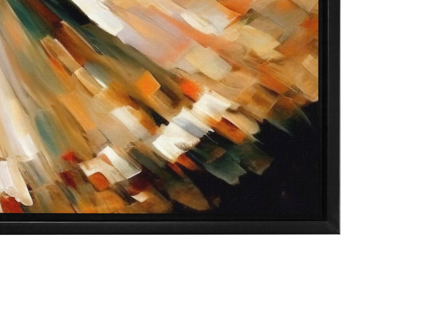 Wall Art- Dance in orange -Fine Art - Gold varnish- Canvas Print