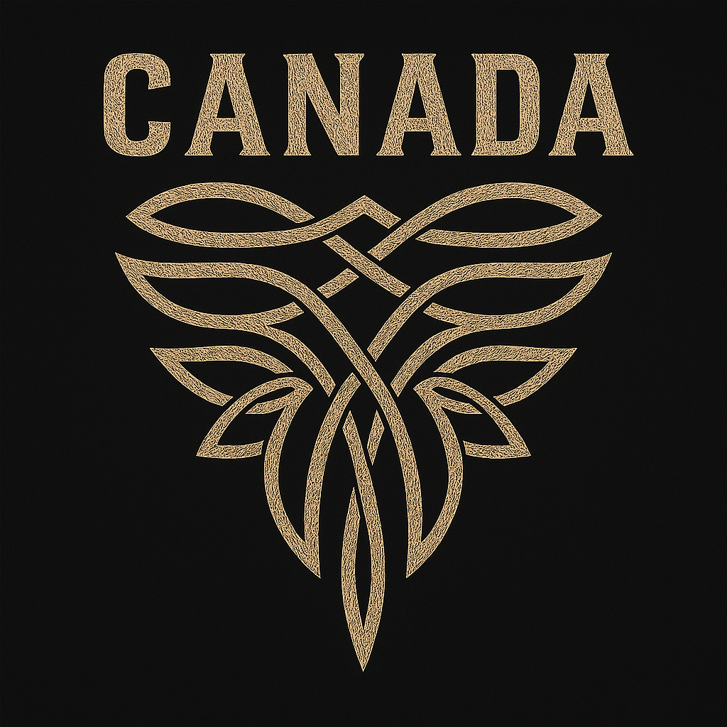 T-Shirt Or Sweatshirt Crewneck  Canada Tribal Pattern – Bold Maple-Inspired Western Design