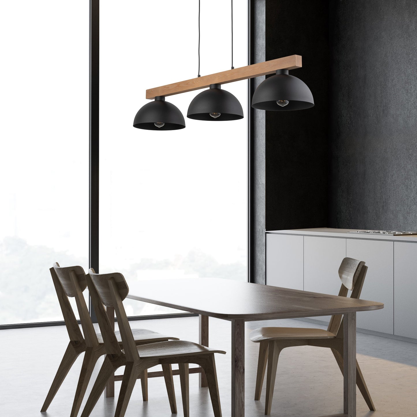 OSLO Black Scandinavian Pendant Light 3