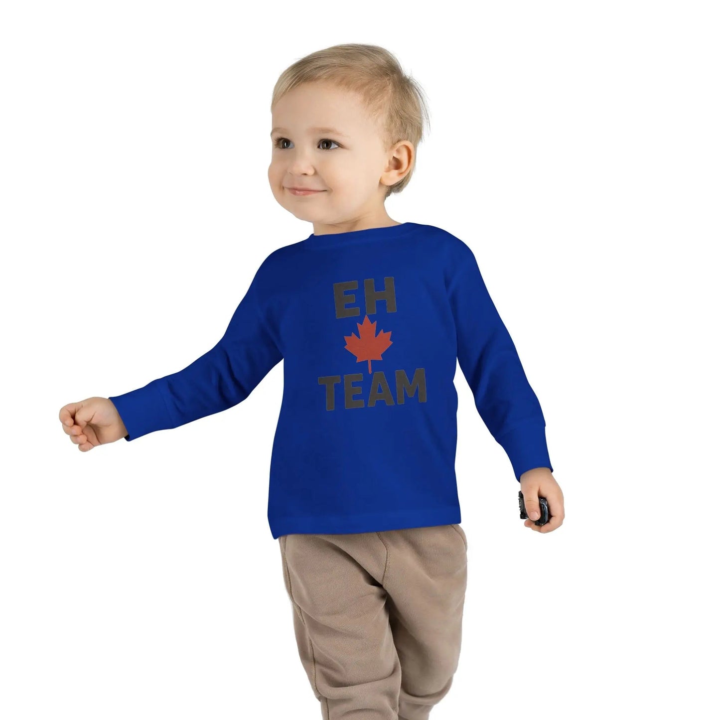 Maple Stick "Eh Team" Toddler Long Sleeve Tee – Maple Leaf Pride