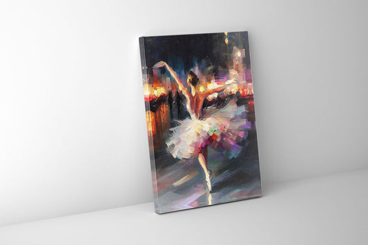 Canvas print Elegant Dancer Impasto- Fine Art - Wal Decor