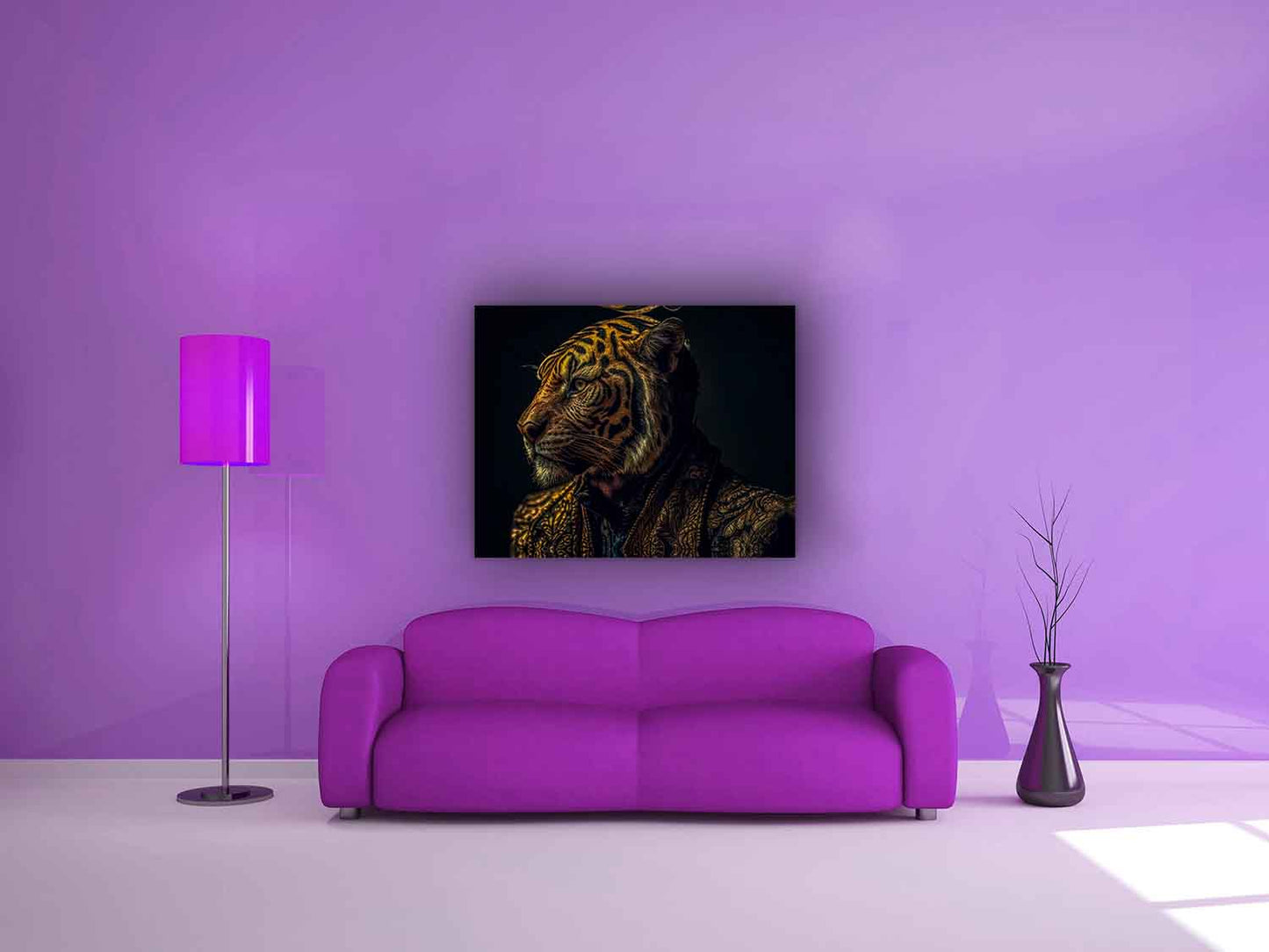 Wildlife Canvas-Emperor Tiger-Modern Art.