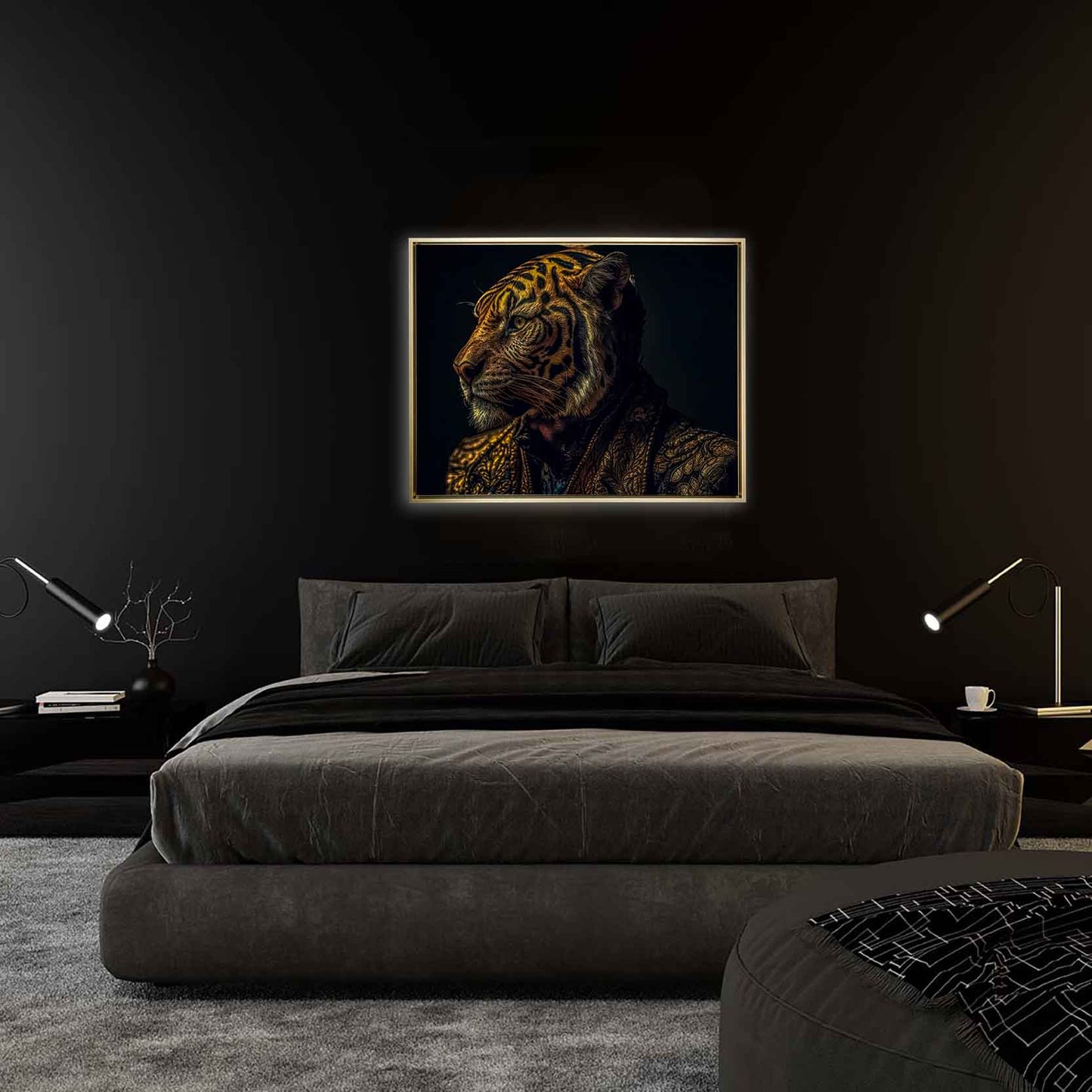 Wildlife Canvas-Emperor Tiger-Modern Art.