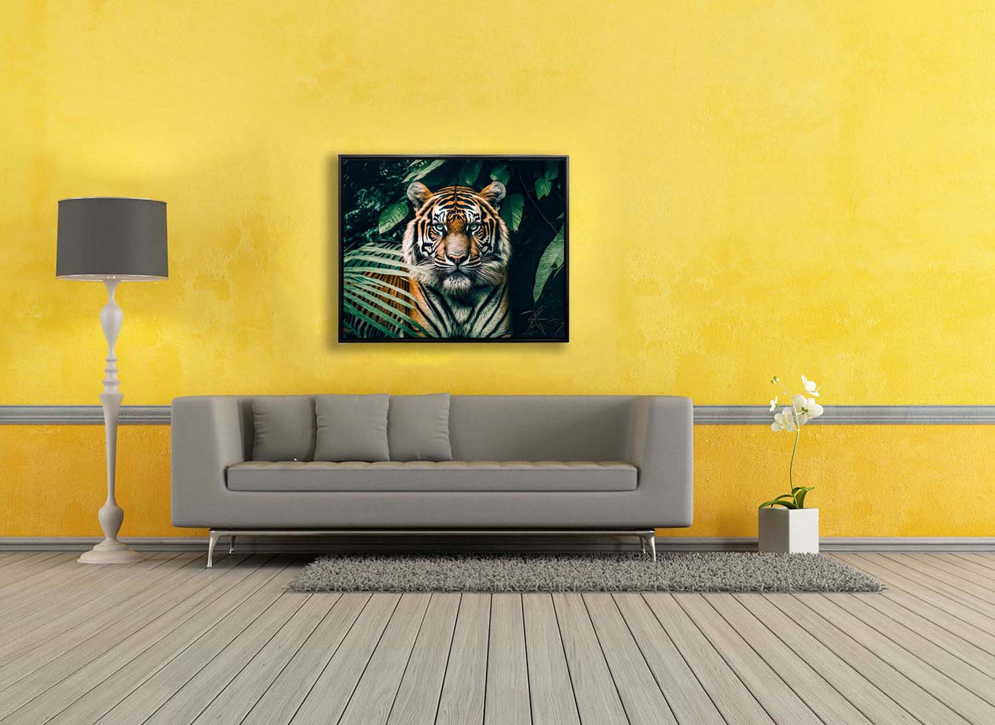 Canvas print-The Tiger- Gold varnish