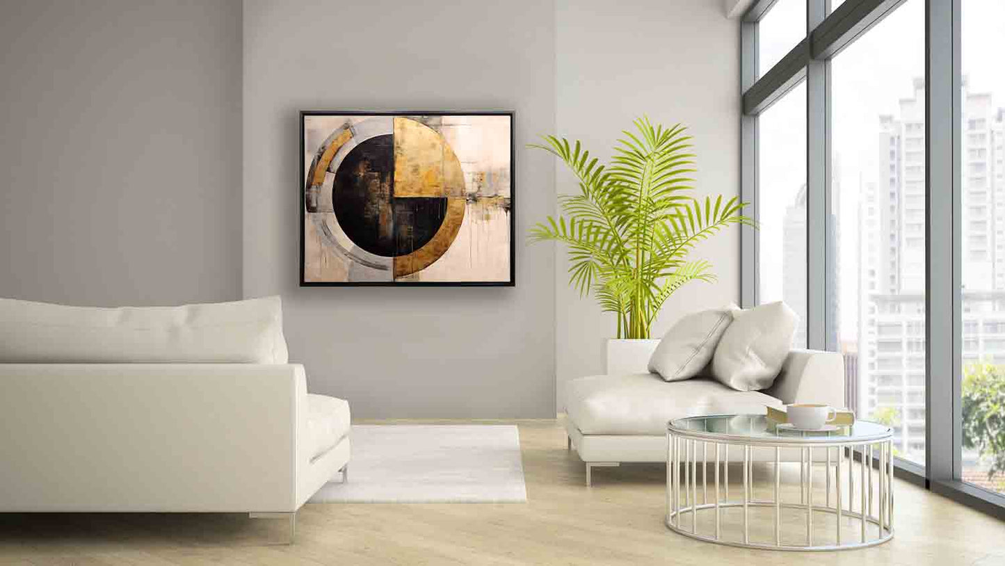 Wall Art Abstract Sun -Canvas print- Modern Art