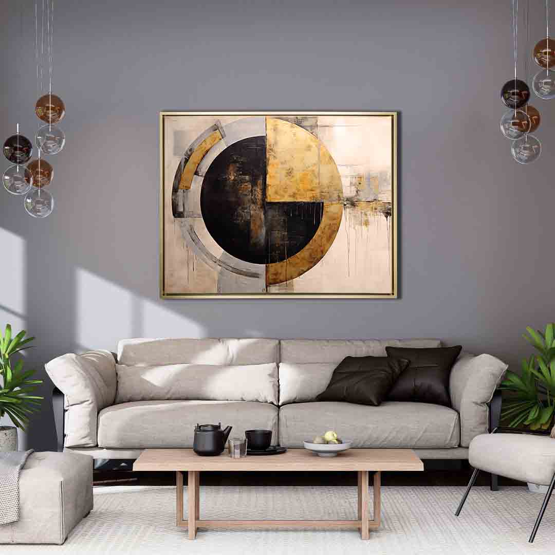 Wall Art Abstract Sun -Canvas print- Modern Art