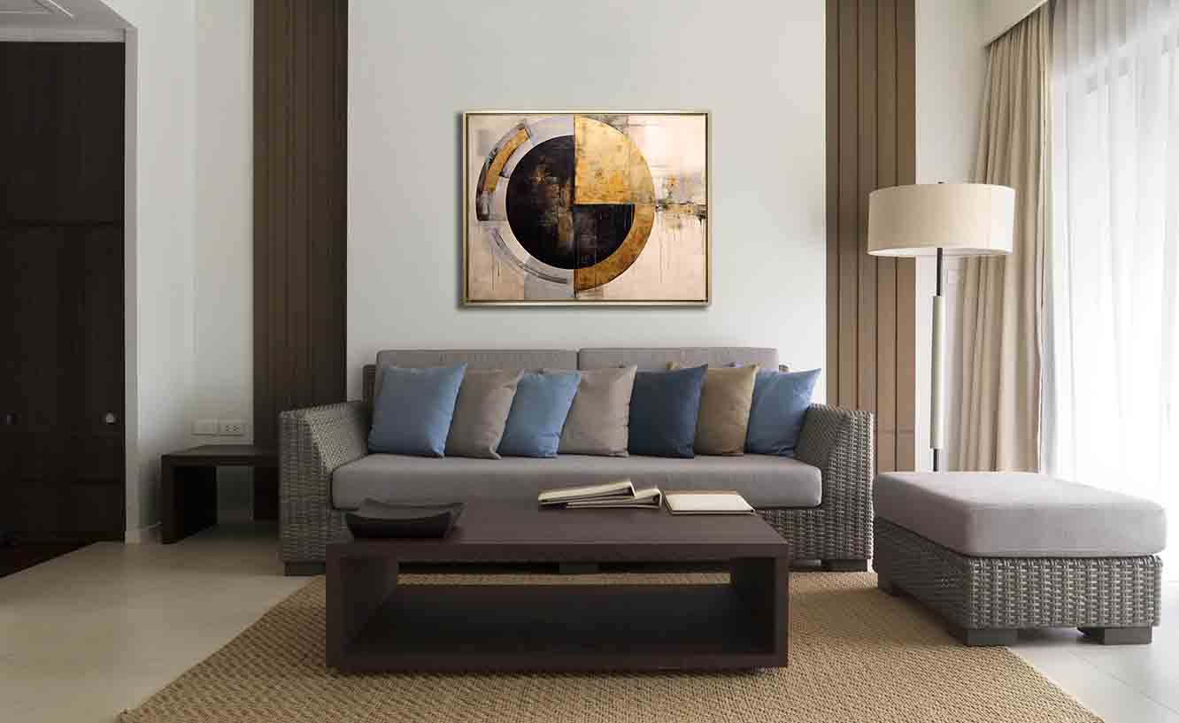 Wall Art Abstract Sun -Canvas print- Modern Art
