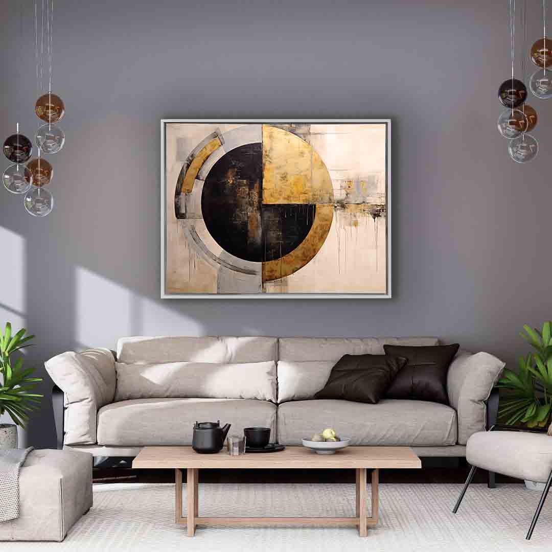 Wall Art Abstract Sun -Canvas print- Modern Art