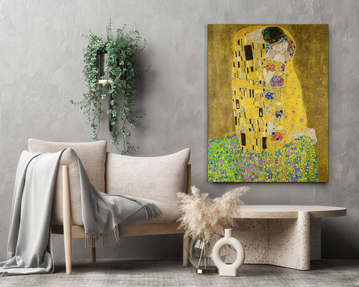 Wall Art The Kiss" Fine Art-Gold varnish