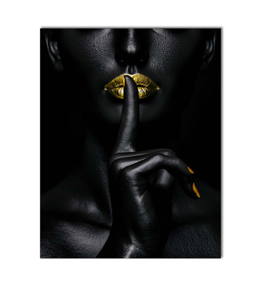 Noir Or-Abstract Gold and Black Wall art- Fine Art-