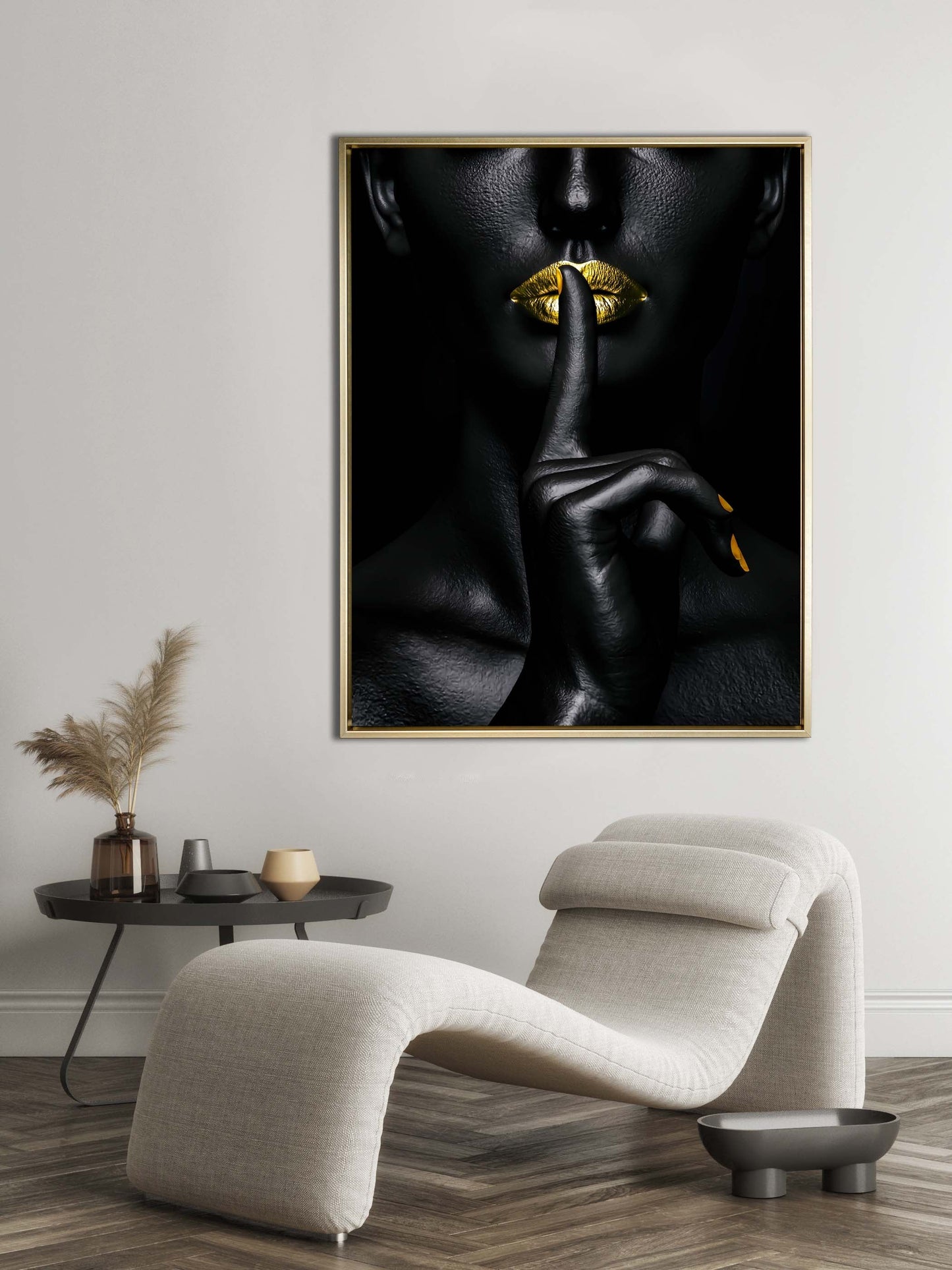 Noir Or-Abstract Gold and Black Wall art- Fine Art-