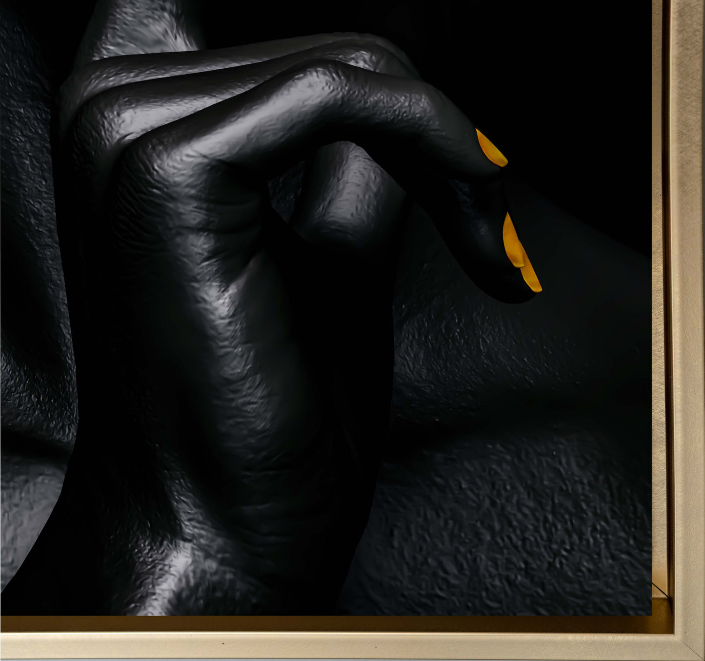 Noir Or-Abstract Gold and Black Wall art- Fine Art-