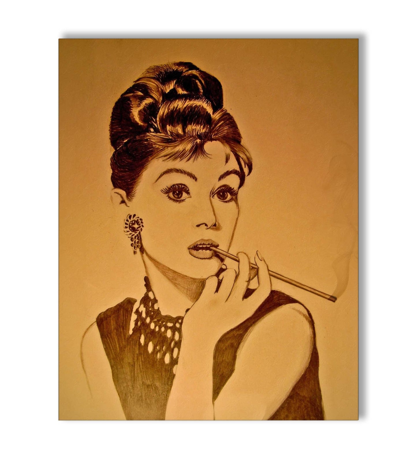 Wall Art Audrey in Sepia-Fine Art