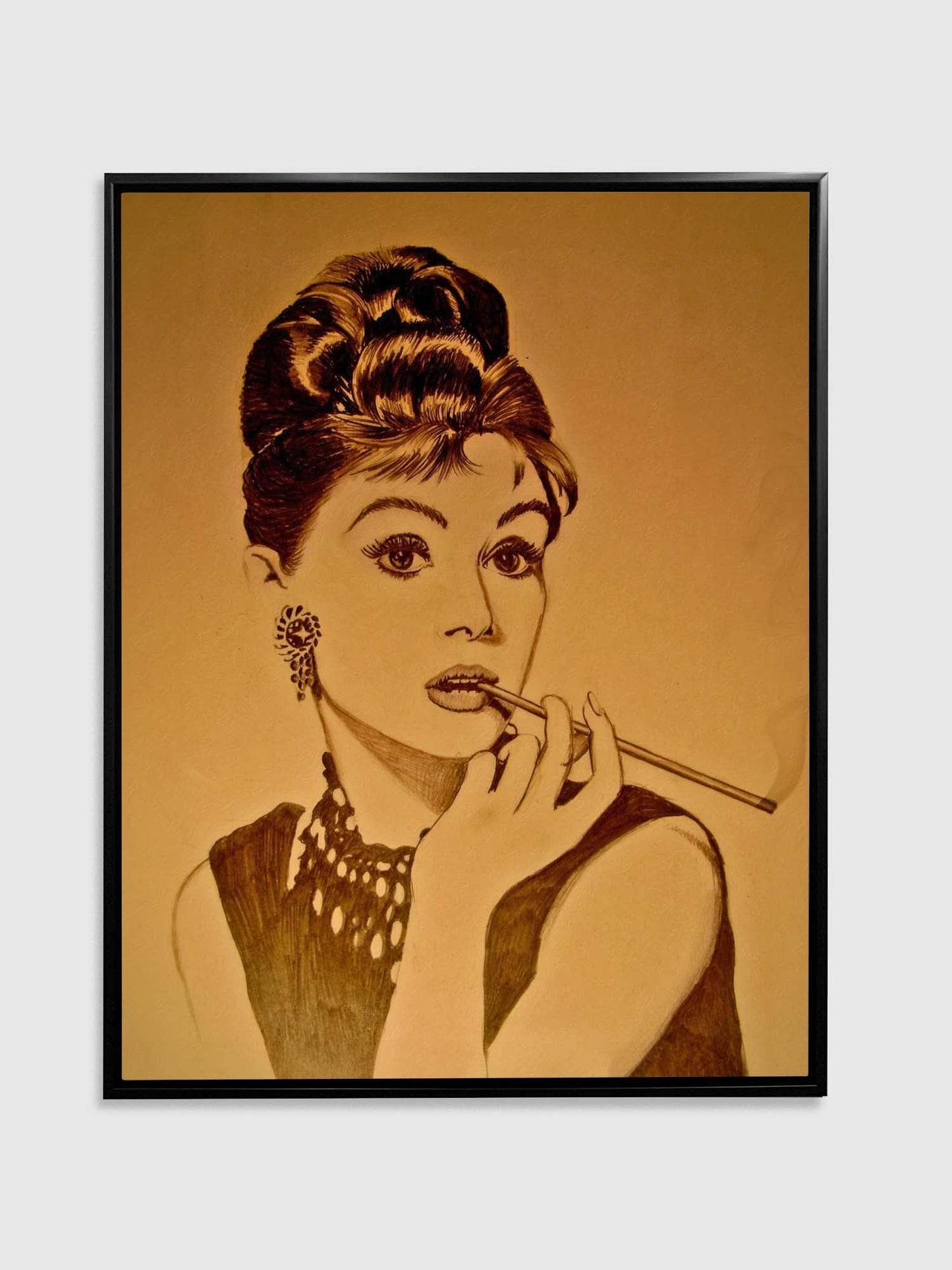Wall Art Audrey in Sepia-Fine Art