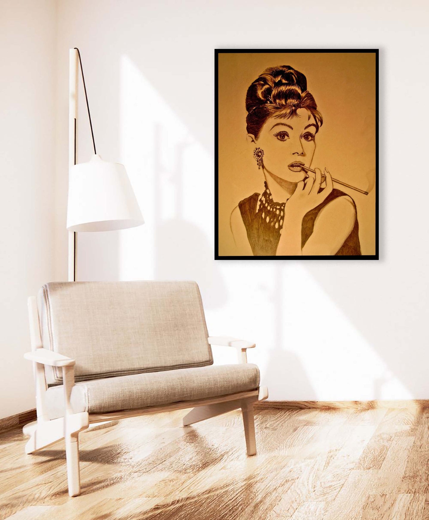 Wall Art Audrey in Sepia-Fine Art