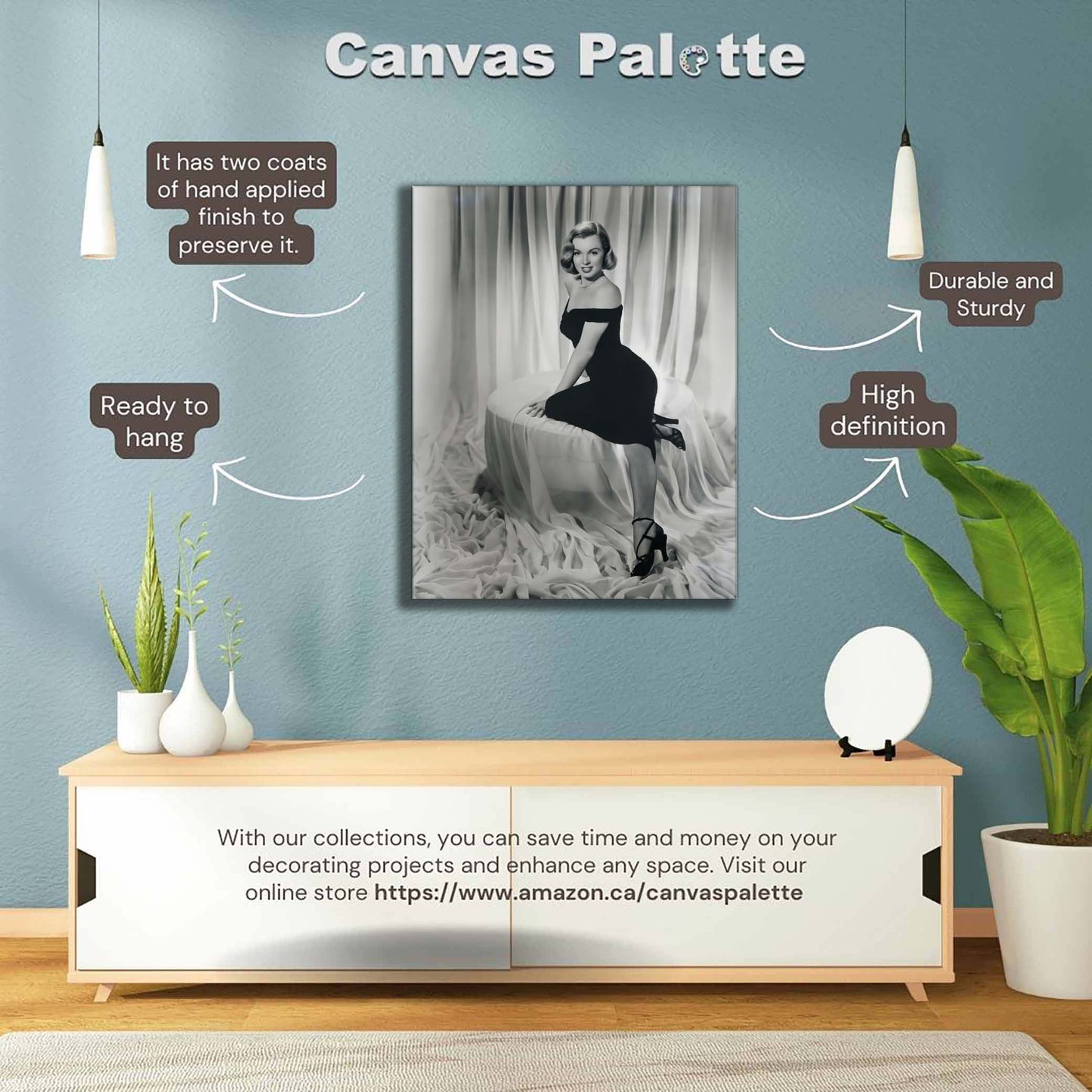 Wall Art-Marilyn in the room- Canvas Print