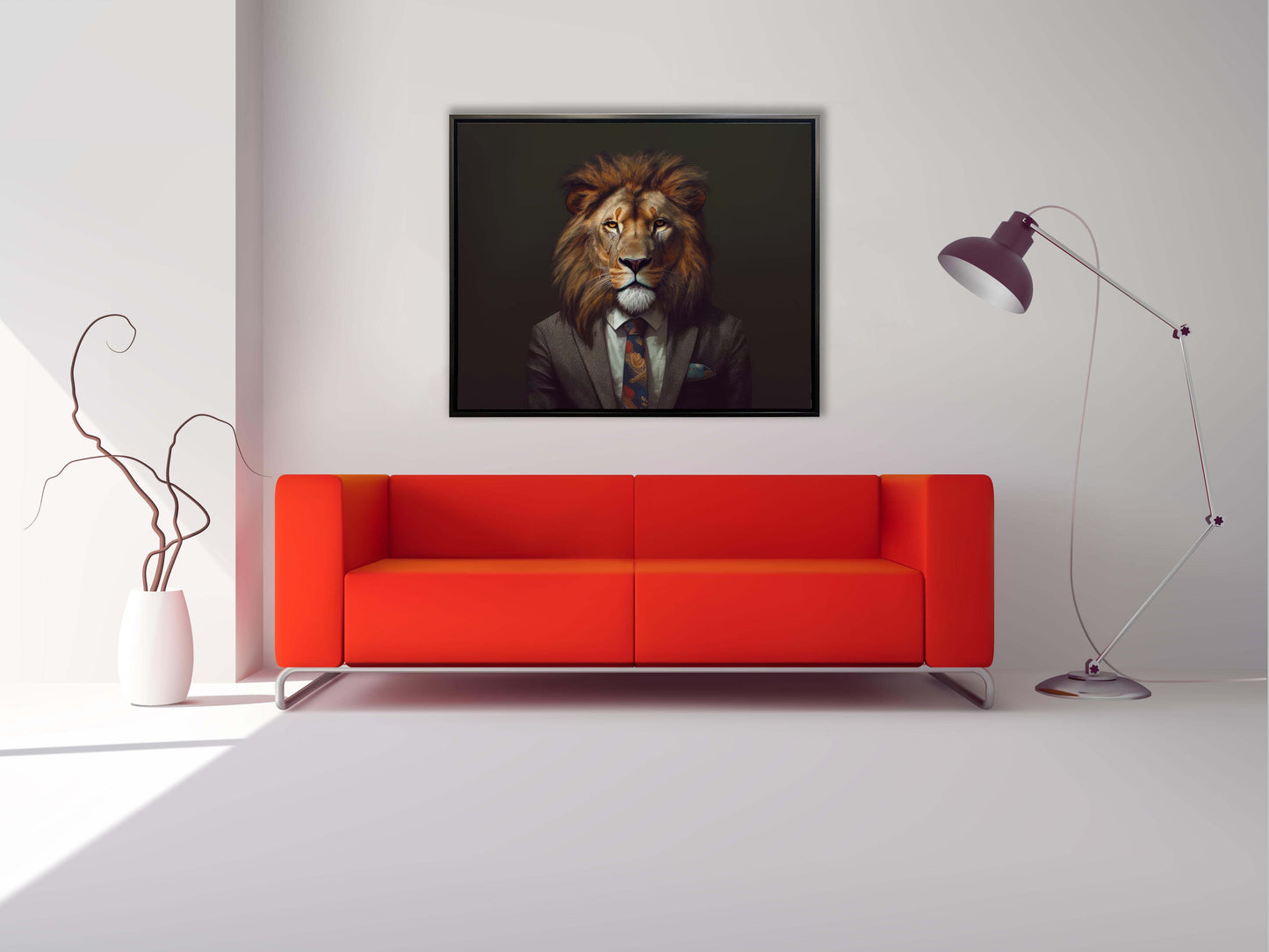 Wall Art-Wildlife Canvas Art - Boss Lion