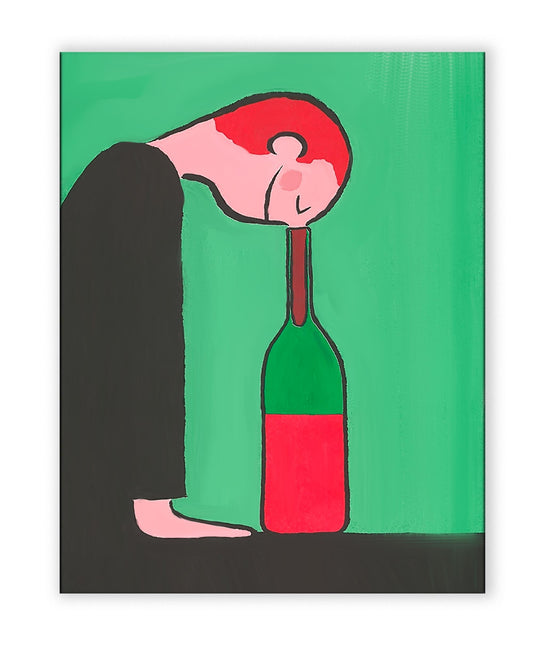 Canvas Wall Art- Enjoyment of wine- Wall Decor