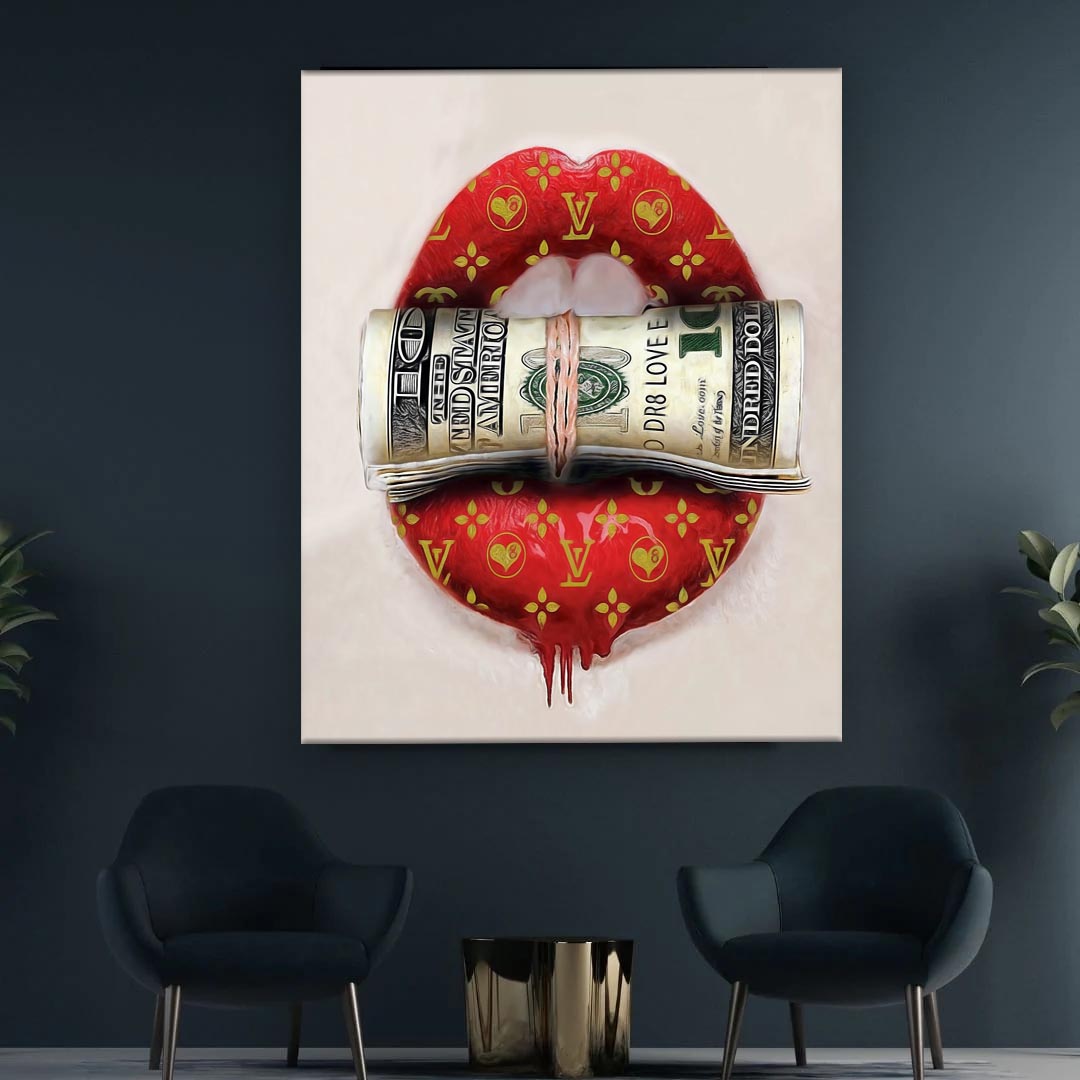 Canvas Wall Art "Put your money where your mouth is" Wall Decor