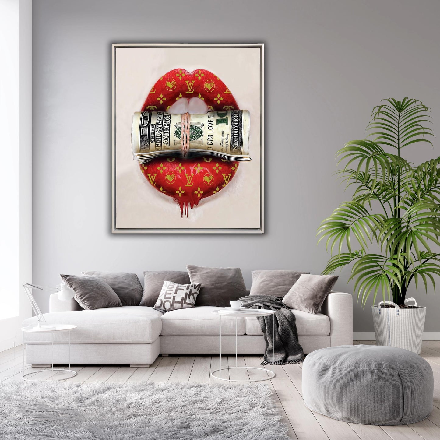 Canvas Wall Art "Put your money where your mouth is" Wall Decor